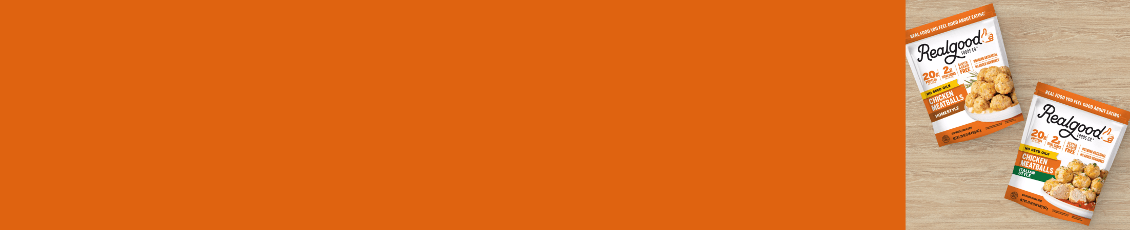 Advertisement for Real Good Foods. Click to product page.